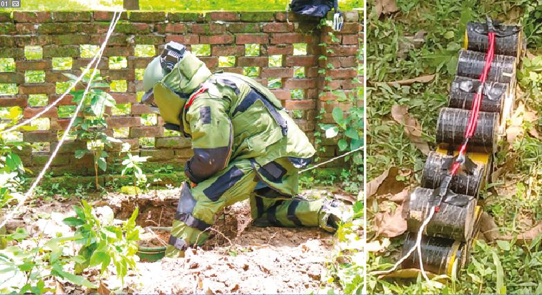 শিবগঞ্জে ৩৮টি ককটেল নিষ্ক্রিয় করলো আরএমপি’র বোম ডিসপোজাল টিম