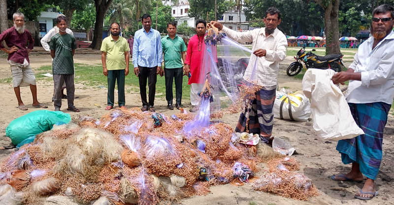 সিংড়ায় পাঁচ লক্ষাধিক টাকার কারেন্ট জাল জব্দ