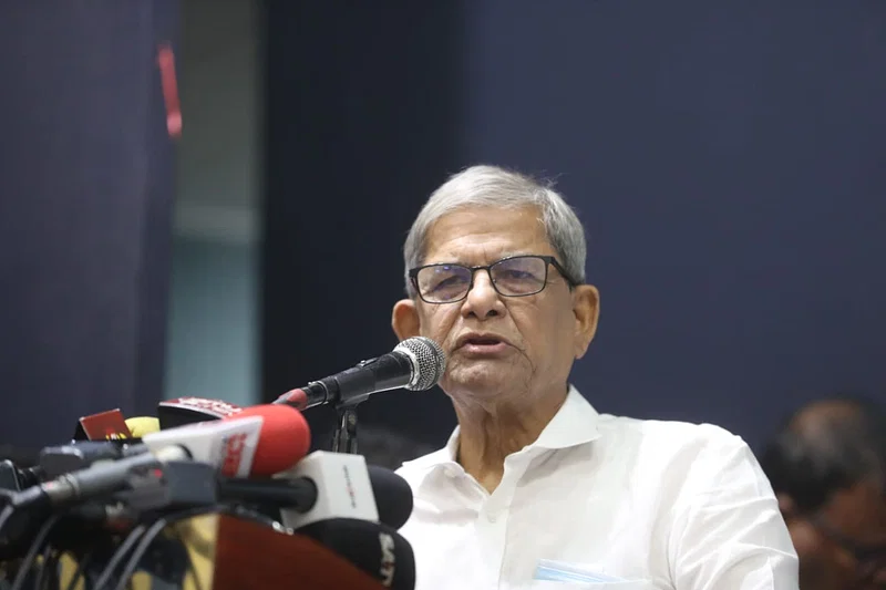 নির্বাচনের ঘোষণা তাড়াতাড়ি চান মির্জা ফখরুল