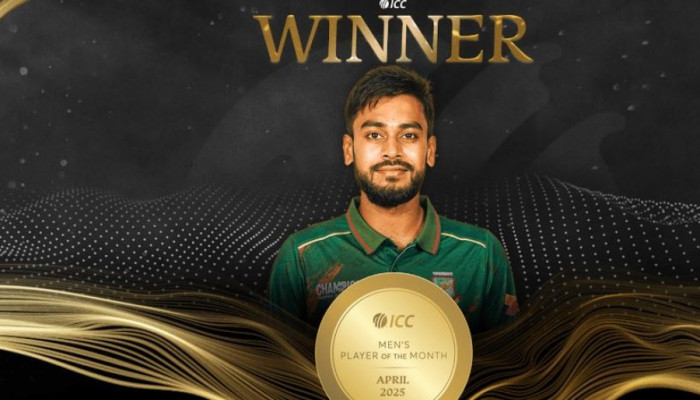 আইসিসির ‘প্লেয়ার অব দ্য মান্থ’ মিরাজ