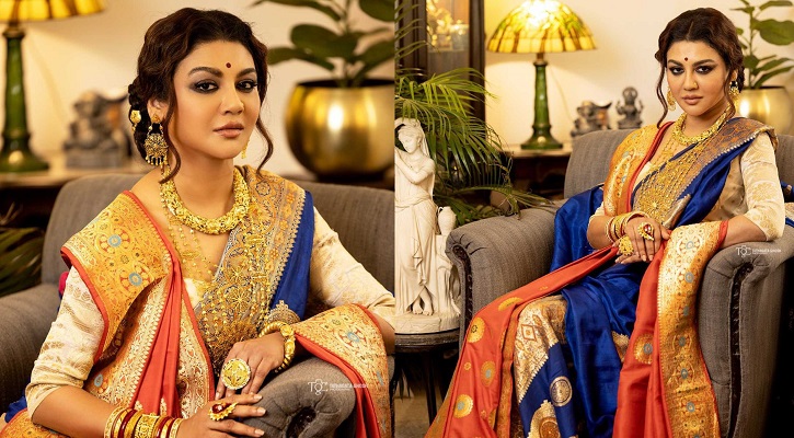 মায়ের বিয়ে-বৌভাতের শাড়িতে জয়া