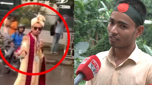 ট্রাফিকে দাঁড়ানো 'বর' -র প্রকৃত পরিচয় কী জানেন?