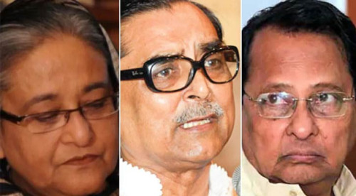 হাসিনা-ইনু-মেননের বিরুদ্ধে ট্রাইব্যুনালে গণহত্যার অভিযোগ