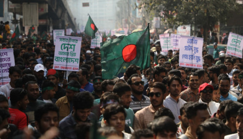 ভারতীয় দূতাবাস অভিমুখে ছাত্রদল-যুবদলের প্রতিবাদী পদযাত্রা