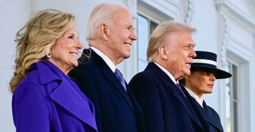 হোয়াইট হাউসে ট্রাম্পকে স্বাগত জানালেন বাইডেন