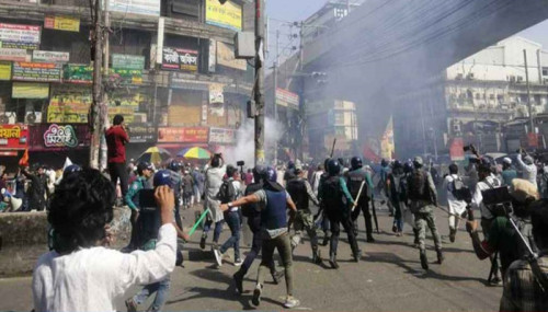 হিযবুত তাহরীরের সঙ্গে পুলিশের সংঘর্ষ