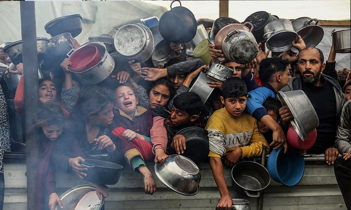 গাজাজুড়ে তীব্র ক্ষুধা-অপুষ্টি, মৃত্যুঝুঁকিতে সোয়া ৩ লাখ শিশু