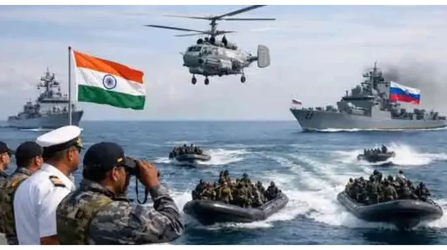 বঙ্গোপসাগরে যৌথ সামরিক মহড়া করছে ভারত-রাশিয়া