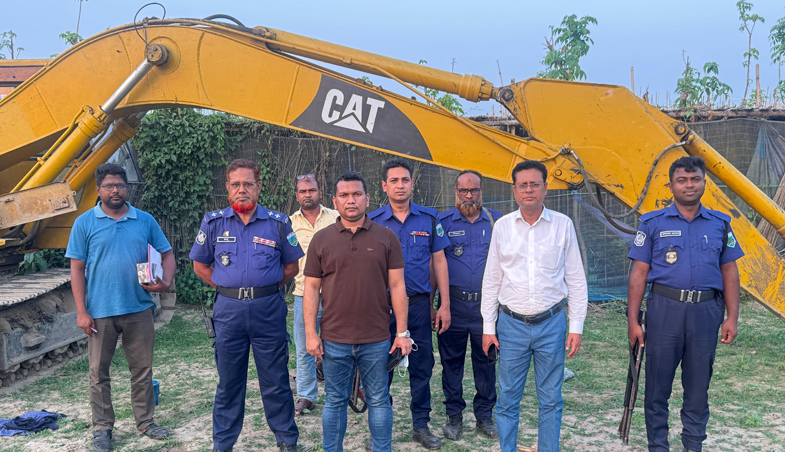 বাগমারায় পুকুর খনন বন্ধে ১৬ অভিযানে ২১ ভেকু অকেজো