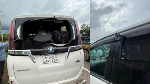 সিলেটেও এনসিপির শীর্ষ নেতাদের গাড়িবহরে হামলা